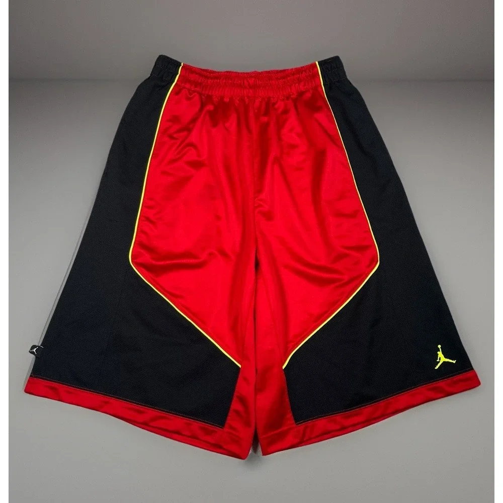 Jordan Black Red‎ Volt 2013 Men's M Dazzle Basksetball Shorts 404355-655